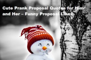 Cute Prank Proposal Quotes for Him and Her – Funny Proposal Lines
